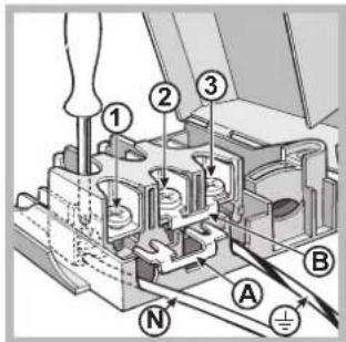 WHIRLPOOL ACMK 5531/WH - Montering av strömkabeln - 3