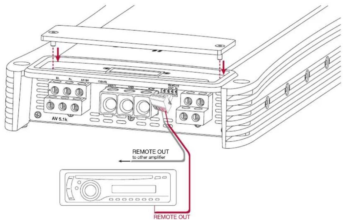 AV 5.1k BI AL AT BI C(B/B) REATT DWD EOP REMOTE OUT δL REMOTE OUT to other amplifier REMOTE OUT