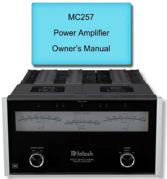 MC257 Power Amplifier Owner's Manual