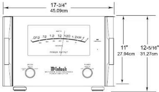 17-3/4" 45.09cm .012 12 1.2 12 120 1.2kW POWER OUTPUT III-Inlash MOUNTING POWER MOUNTING POWER 11" 27.94cm 12-5/16" 31.27cm