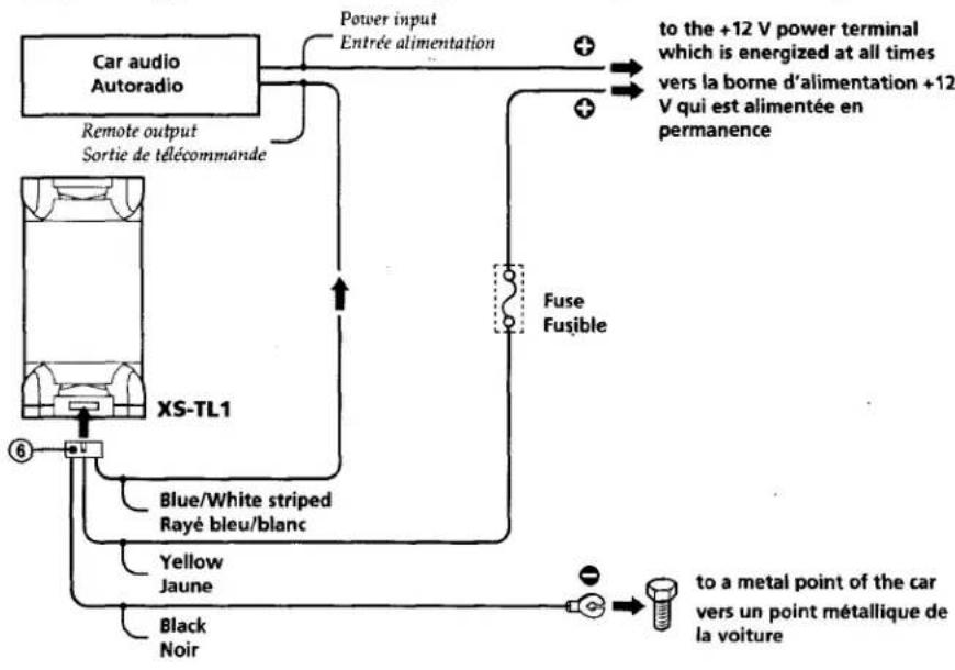 SONY XS-TL1 - Power connection leads / Fils de connexion d'alimentation - 1