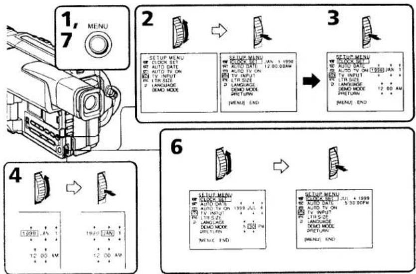 SONY CCD-TRV66 - Resetting the date and time - 1