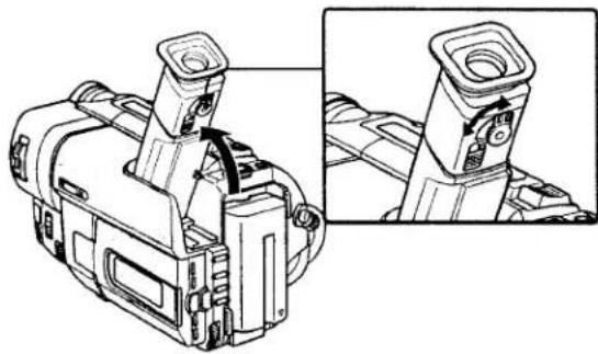 SONY CCD-TRV66 - To record pictures with the viewfinder – adjusting the viewfinder - 1