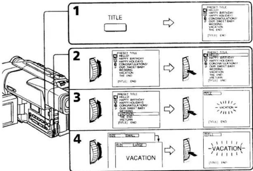 SONY CCD-TRV66 - Superimposing a title - 2