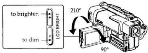 SONY CCD-TRV66 - Adjusting the LCD screen - 1
