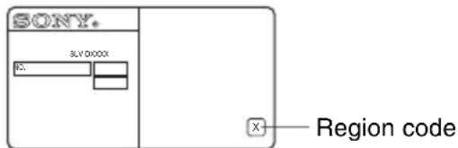 SONY. SLV000X X Region code