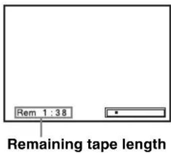 Rem 1 : 38 Remaining tape length