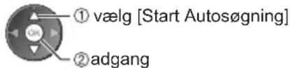 ① vælg [Start Autosøgning] ② adgang