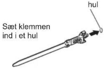 Sæt klemmen ind i et hul hul