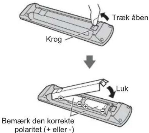 Træk åben Krog Luk Bemærk den korrekte polaritet (+ eller -)