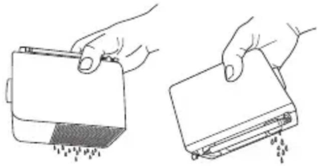 Illustration of two hands holding a battery and a device with liquid, no text or symbols present
