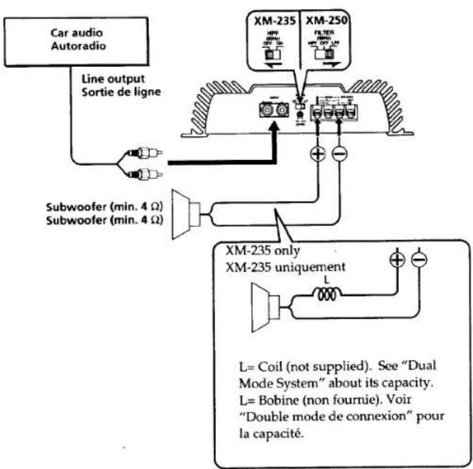 SONY XM-250 - Remarques sur l'alimentation électrique - 1