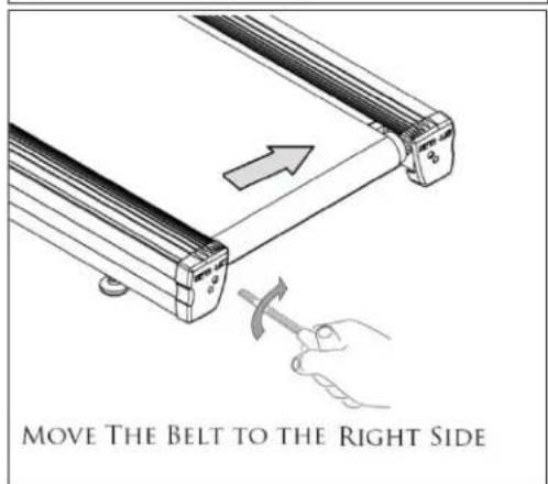 MOVE THE BELT TO THE RIGHT SIDE