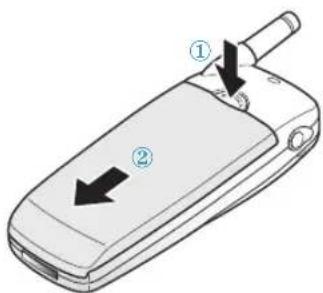 SAMSUNG SGH-R210LA - Indsætte SIM-kortet og batteriet - 1