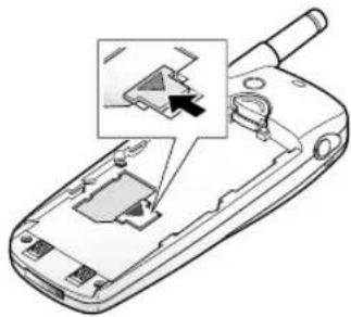SAMSUNG SGH-R210EA - Indsætte SIM-kortet og batteriet - 4