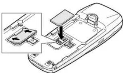 SAMSUNG SGH-N500DA - Indsætte SIM-kortet og batteriet - 1