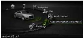 Navigation Ping Audi connect Audi smartphone interface Settings