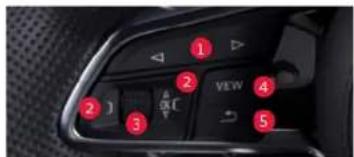 Control panel interface with numbered buttons and labeled ports including VEW, 1, 2, 3, and 4