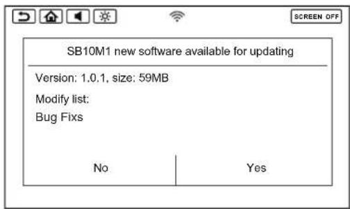 SB10M1 new software available for updating Version: 1.0.1, size: 59MB Modify list: Bug Fixes No Yes