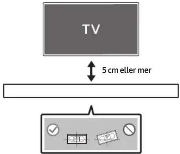 TV 5 cm eller mer