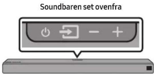 Soundbaren set ovenfra