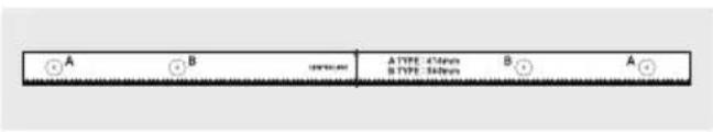 A B TYPE: 40mm S TYPE: 30mm A TYPE: 50mm B A