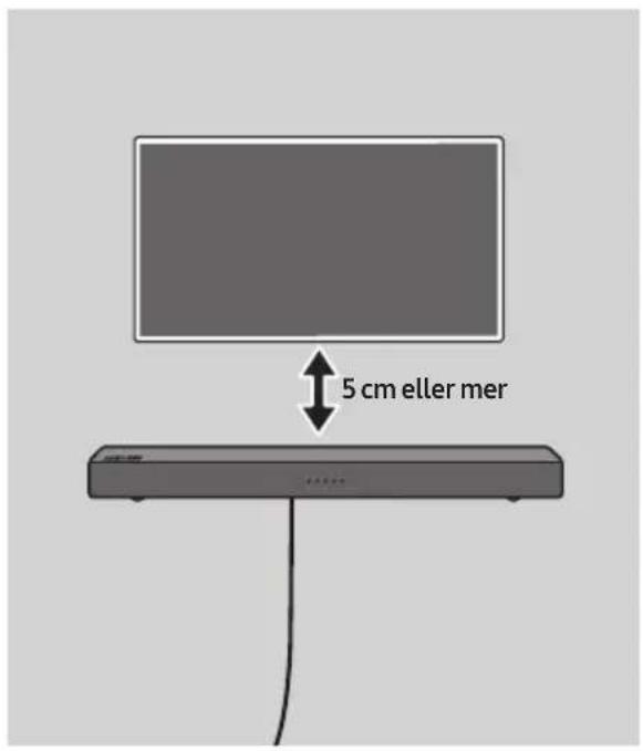 5 cm eller mer