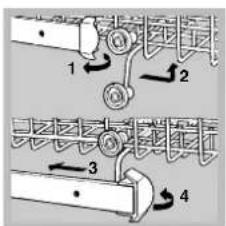 INDESIT IDL 5055 SK.2 - Reglera höjden för den övre korgen - 1
