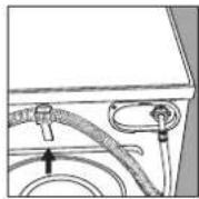INDESIT WD 105 T (EX) - Connecting the drain hose - 2