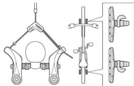 SHIMANO BL-R550 - Installation of the cantilever brake - 5