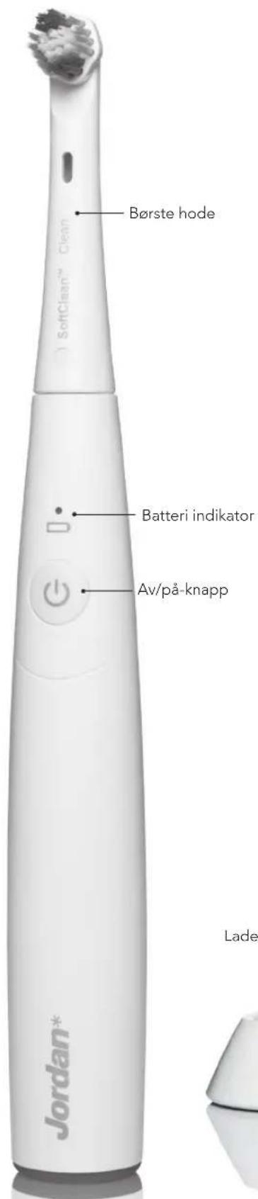 Børste hode SoftClean™ Clean Batteri indikator Av/på-knapp Jordan* Lade
