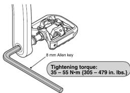 8 mm Allen key Tightening torque: 35 - 55 N·m (305 - 479 in. lbs.)