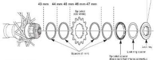 SHIMANO FH-MX71 - Installation of the sprocket - 3