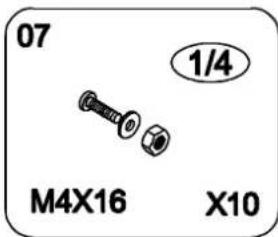 07 1/4 M4X16 X10