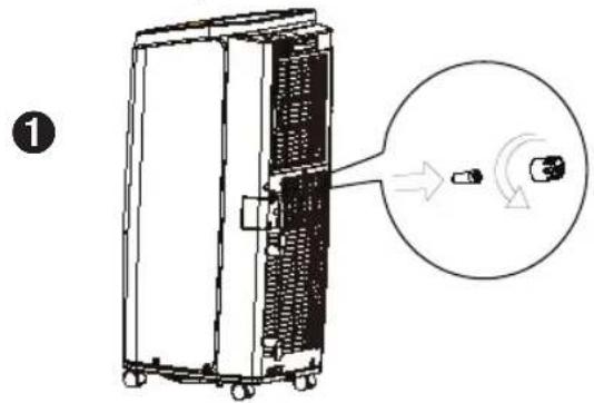 Diagram of an industrial control unit with labeled component and directional arrow indicating rotation or signal flow