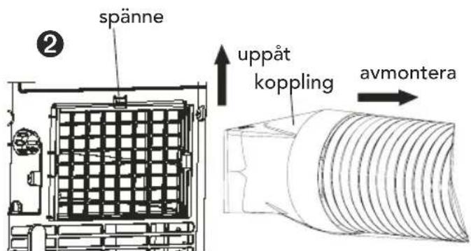 WILFA Cool 7 - Avmontera utloppsröret för värme - 2