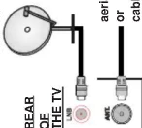 REAR OF THE TV LNB ANTL aeri or cab