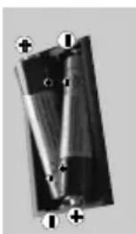 TELEFUNKEN D43F470J4CW - Inserting the Batteries into the Remote - 1