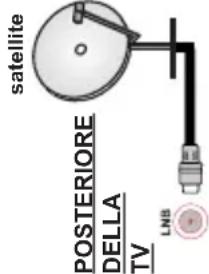 posteriore DELLA TV LNB satellite