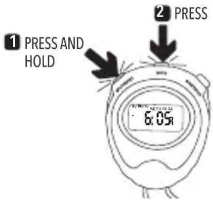 1 PRESS AND HOLD 2 PRESS