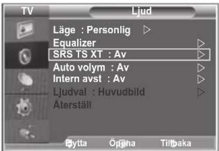 SAMSUNG LE46M86BC - Ställa in TruSurround XT (SRS TS XT) - 1