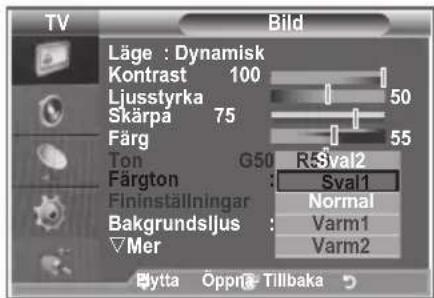 SAMSUNG LE46M86BC - Du kan välja den färgton som känns bekvämast. - 2