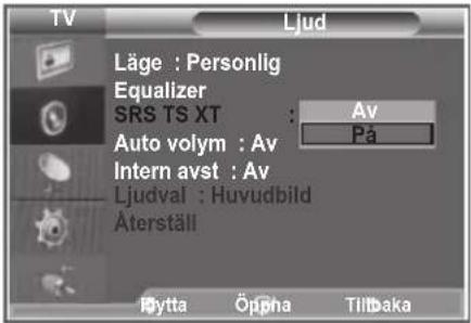 SAMSUNG LE46M86BC - Ställa in TruSurround XT (SRS TS XT) - 2