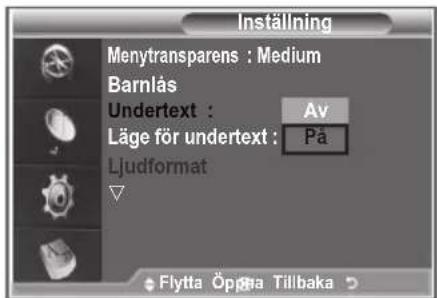 SAMSUNG LE46M86BC - Ställa in undertexter - 1