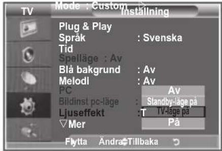 SAMSUNG LE46M86BC - Ställa i Ljuseffekt(LE40N8, LE46N8) - 2