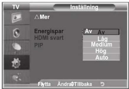 SAMSUNG LE46M86BC - Använda energisparfunktionen - 2