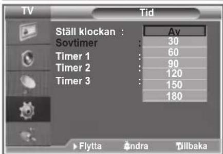 SAMSUNG LE46M86BC - Ställa in sovtimern - 2