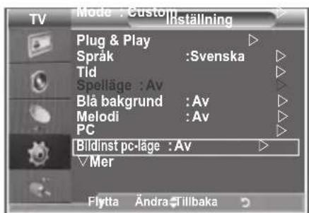 SAMSUNG LE46M86BC - Ställa in Bildinst. PC-läge - 1