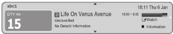 abc1 DTV Air 15 D Life On Venus Avenue Unclassified No Detail Information 18:00 - 6:00 18:11 Thu 6 Jan Watch Information