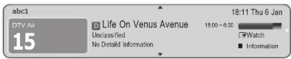 abc1 DTV Air 15 D Life On Venus Avenue Unclassified No Detail Information 18:00 ~ 6:00 Watch Information 18:11 Thu 6 Jan